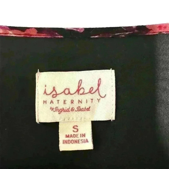 Isabel Maternity Floral Patterned Empire Waist Maxi Dress Size Small - Picture 7 of 10